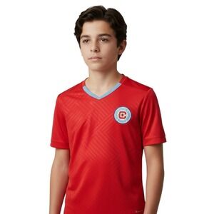 Kids‎ MLS Soccer Jersey Red Short Sleeve V Neck Youth Size Small